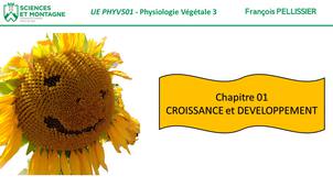 PHYV501 CM Distanciel -01- Croissance et Développement