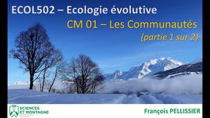 ECOL502 CM Distanciel -01- Les Communautés - partie 1 sur 2