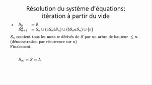 Prouver L(G) = L en résolvant le système d'équations associé  -- video-2-CB-grammaireAB_prouver-sysEqu-20201112