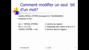 L3EEA - Info Temps Réel - CM5 : Le bit-banding