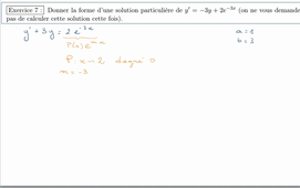 Equations Différentielles exercice 7