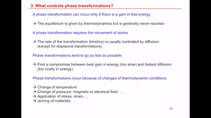 Phase transformations - chapters 2 & 3