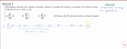 Sommes - correction de l'exercice 2
