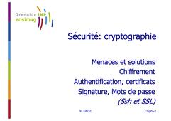 Introduction a la cybersécurité: cryptographie