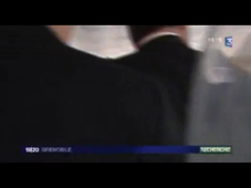 Pose de la première pierre de l'Institut de biologie structurale.