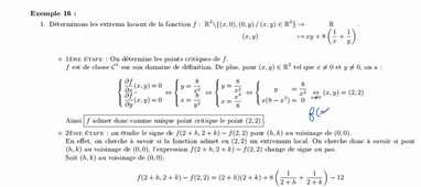 Chapitre 4 - exemple 1 extrema