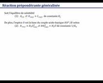 Introduction à la méthode de la réaction prépondérante généralisée