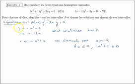 Equations Différentielles exercice 4 (E1)