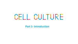 The technique box - Cell culture - part 1: Introduction