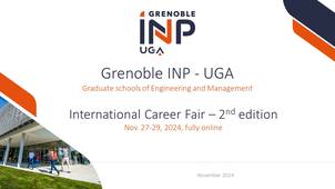 Grenoble INP - UGA International Career Fair Online Platform Seekube demonstration