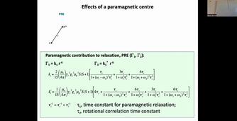 NMR structural parameters : NOE