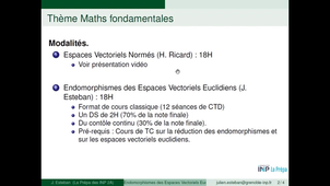 Présentation thème maths fondamentales