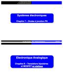 IUT1 - GEII - Module SE2 - Chapitre 7 : Cours 2 Diode + Transistors en statique