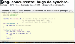 Ensimag - SEPC - Programmation concurrente - Bugs de synchronisation