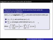 Chapitre 11 - théorème d'intégration sur un segment