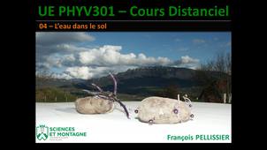 PHYV301 Cours Distanciel - 04 - L'eau dans le sol