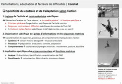 CN4 - Facteurs de difficulté et adaptation motrice