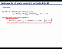 RP généralisée: solubilité + propriétés acido-basiques