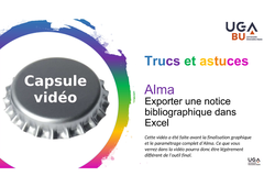 Trucs et astuces Alma/Primo - capsule vidéo n°4 - Exporter une notice bibliographique dans Excel