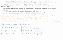 Equations différentielles - Exercice 9