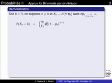 Ch8 Seq 8 Approximation loi Binomiale par loi de Poisson