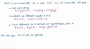 Introduction à la notion de Groupe