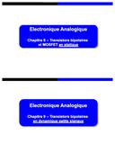 IUT1 - GEII - Module SE2 - Chapitre 9 : Cours 4 Transistors en dynamique