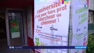 Reportage de France 3 12/13 Alpes sur la journée du lycéen à l'UJF.