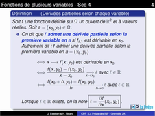 Fonctions de plusieurs variables - Sequence 4 - Extrait 2 - Definition