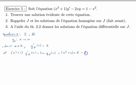 Equations Différentielles exercice 5