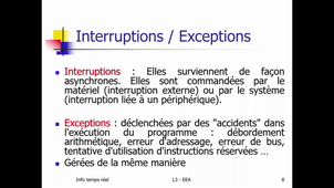 L3EEA - Info Temps Réel - CM1 : Les interruptions
