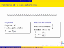 Corps des fractions rationnelles