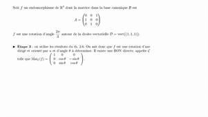 Exemple d'étude d'une d'isométrie en dimension 3