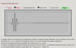 Propagation dispersive d'un paquet d'ondes