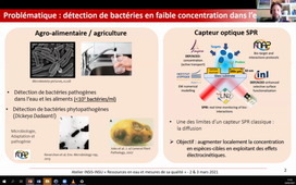 Détecteur bactérien avec module de transport actif - O. Andreiev; M. Costella; M. Frenea-Robin; J. Marchalot; J-P Cloarec; G.Condemine; J. Moreau; P. Charette, M. Canva
