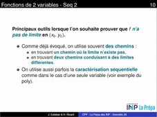 Fonctions de plusieurs variables - Séquence 2 - Ext5 - Pas de limite