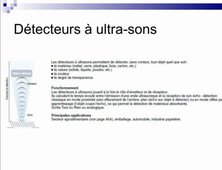 Auto2 Séquence 3.4 Capteurs à ultrasons, rotatifs et critères de choix