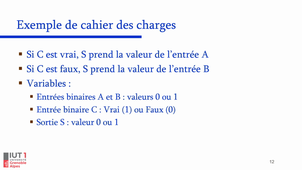 4) Définition d'une fonction logique - Table de vérité -  (Informatique d'instrumentation - Chapitre 2 : Logique combinatoire)