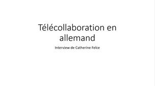 Télécollaboration en allemand à l’UGA : Catherine Felce