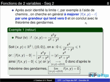 Fonctions de plusieurs variables - Séquence 2 - Ext3 - Limite nulle