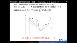 Chapitre 1 - Intégrales généralisées - Séq 1 - Extrait 4 - Integrale sur [a,b[