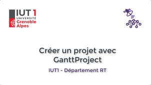 IUT1-RT > Tutoriel GanttProject - 1 - Créer un projet