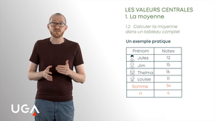 Les valeurs centrales : la moyenne video 2