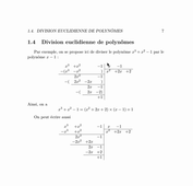 Division euclidienne de polynômes