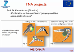 VISIONAIR : Exploration of the robot hand grasping abilities using haptic devices, Application of hand gestures in VR environment using 5DT 14 Ultra data glove