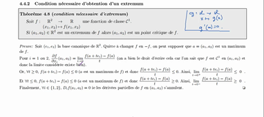 Chapitre 4 - condition nécessaire d'extremum