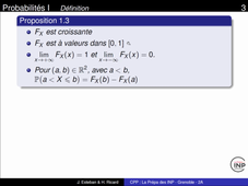 Ch9 Seq1 V.a. continues Fonction de Répartition