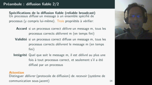 Systèmes distribués: concensus, diffusion globale