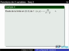 Fonctions de plusieurs variables - Séquence 2 - Ext6 - Exemple-chemins