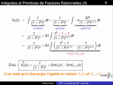 1A-Ch14-Seq4 : Primitives et intégrales de Fractions rationnelles (II)